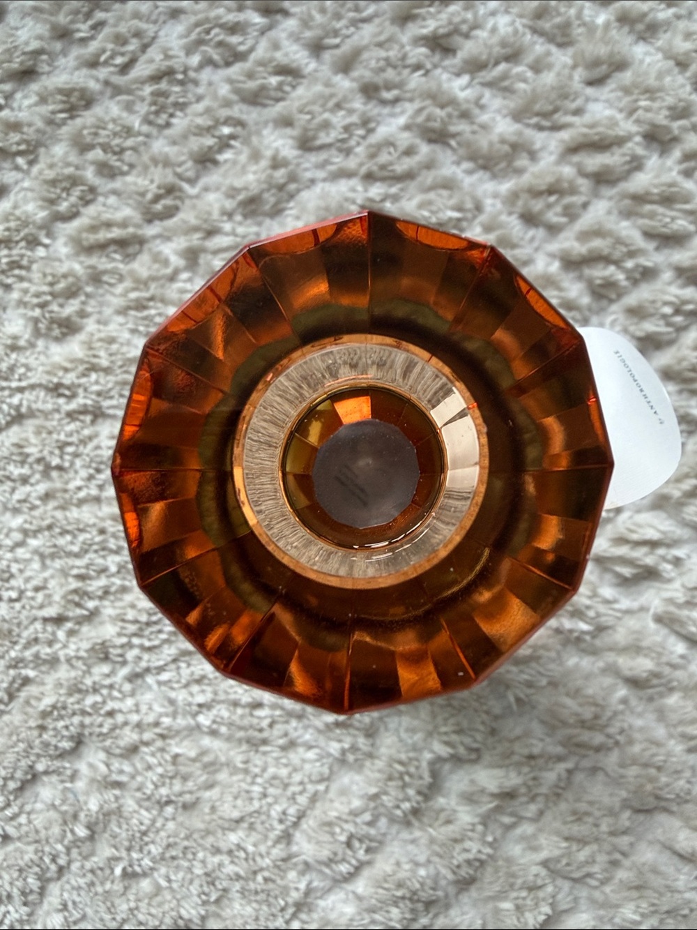 Anthropologie Cut Glass Candle Holder - Picture 3 of 9
